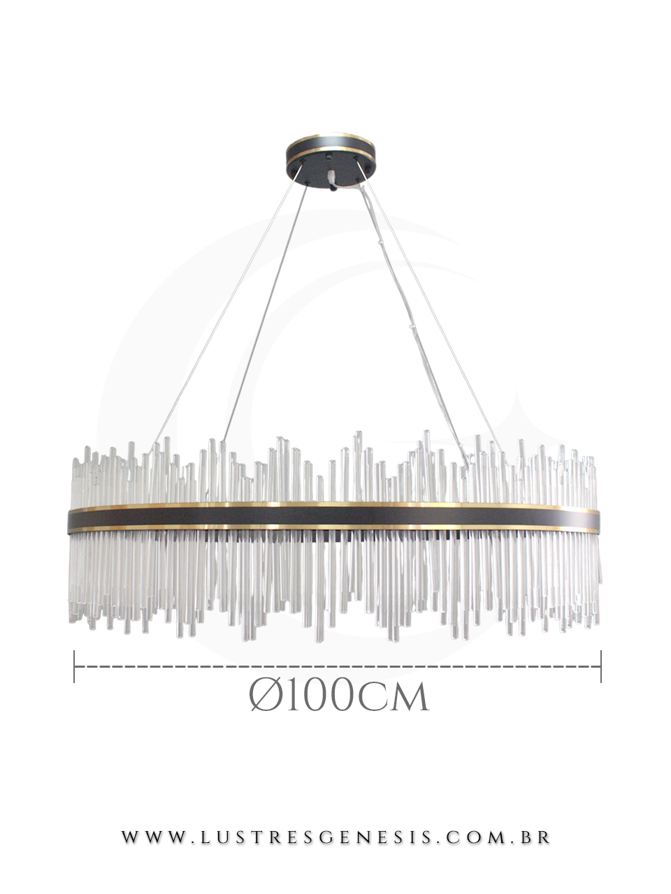 Lustre Pendente Contemporaneo de Cristal Dourado Luminaria para Mesa Sala de Jantar, Sala de Estar, Quarto Casal, Cozinha e Banheiro
